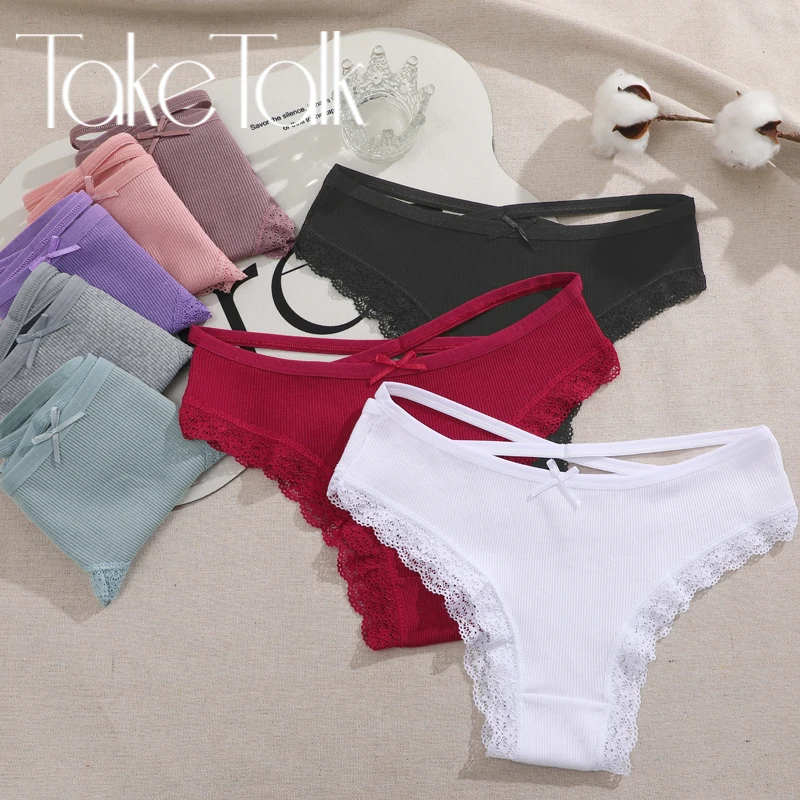 Сексуальные кружевные трусики женские хлопковые бразильские ажурное нижнее