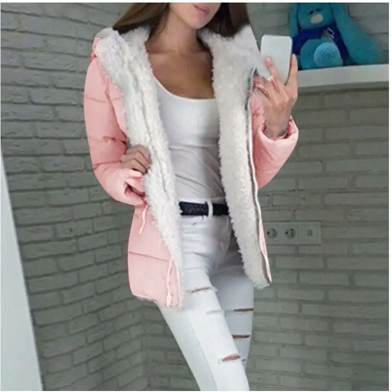 2023 Autumn/Winter plush cardigan hooded jacket cotton jacket