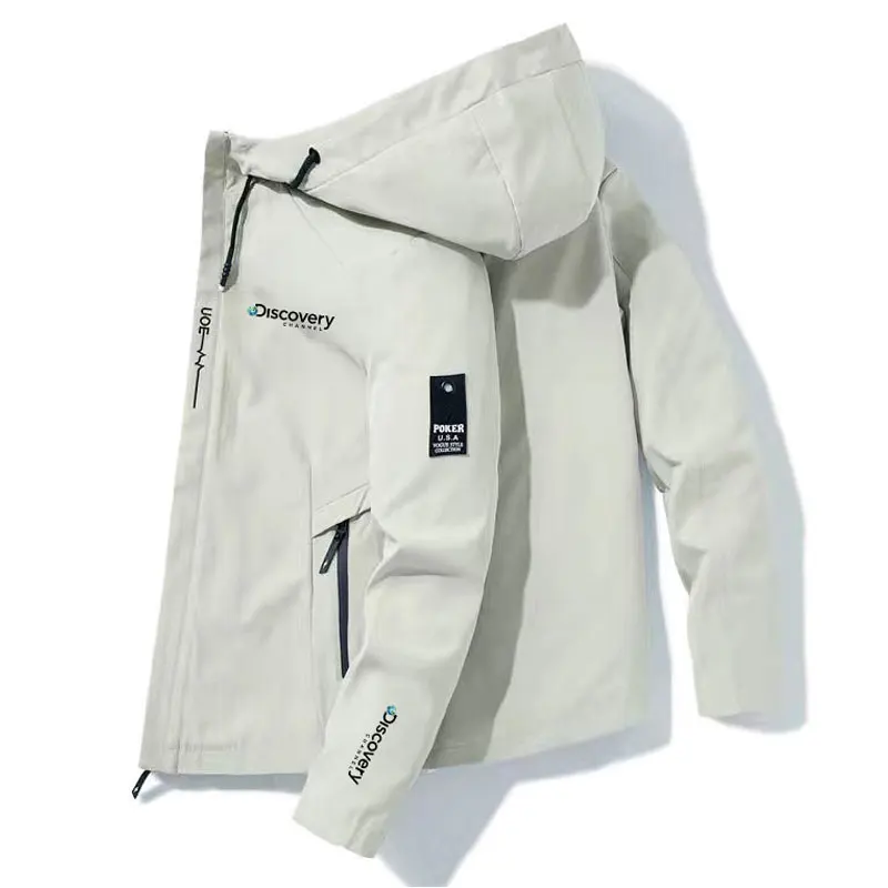 

Discovery Bomber jacket Men's windproof zipper jacket Fashion outdoor adventure jacket Spring and Autumn casual work jacket 2023