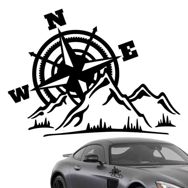 

Car Mountain Compass Sticker Self-adhesive Auto Body Styling Decoration Trees Mountain Car Sticker Decal Car Accessories
