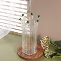 nordic little prince crown vase handmade transparent glass flower arranging device hydroponic flower pot estantes para plantas