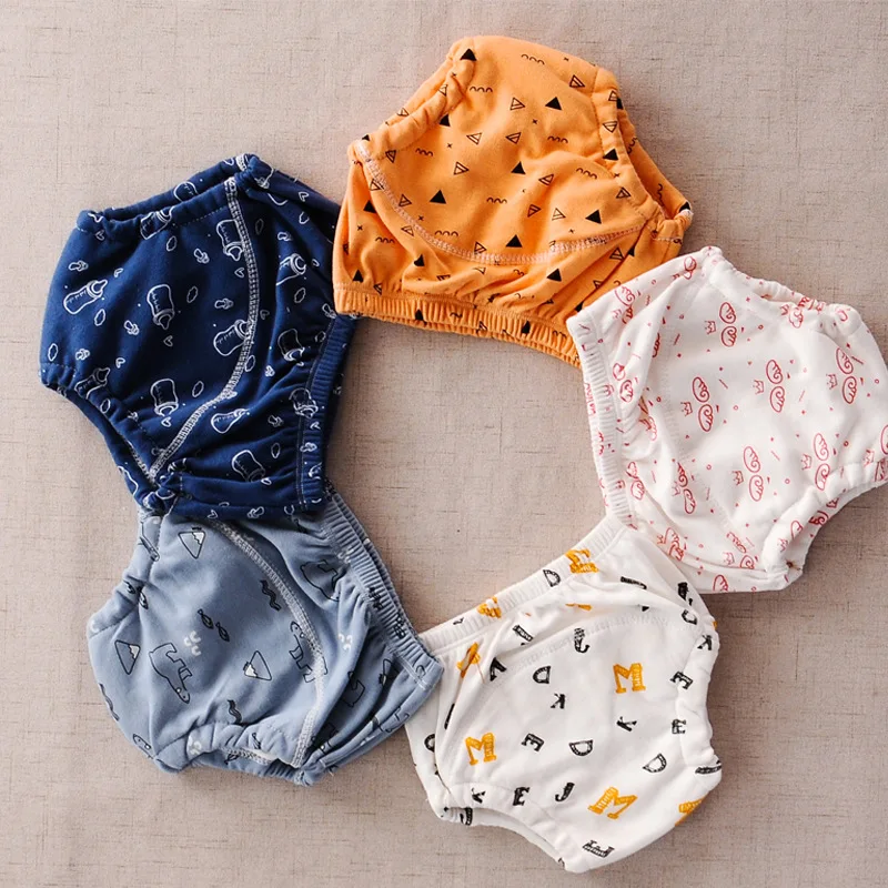 

Детские подгузники, многоразовые детские подгузники, моющиеся, для маленьких девочек и мальчиков, водонепроницаемые хлопковые тренировочные брюки, нижнее белье