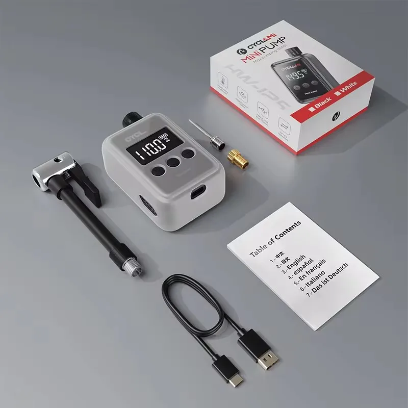 Портативный карманный велосипедный насос 150 PSI перезаряжаемый компрессор для шин
