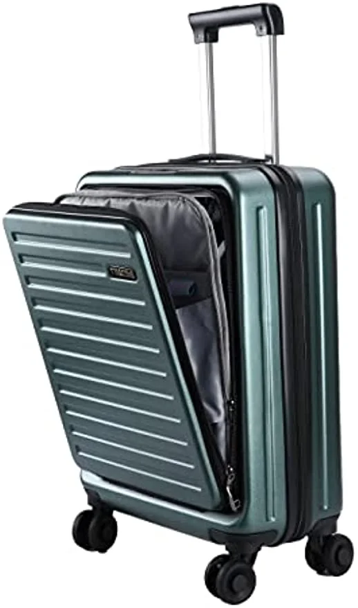 With Front Zipper Pocket & Expandable, Lightweight Abs+pc Ha