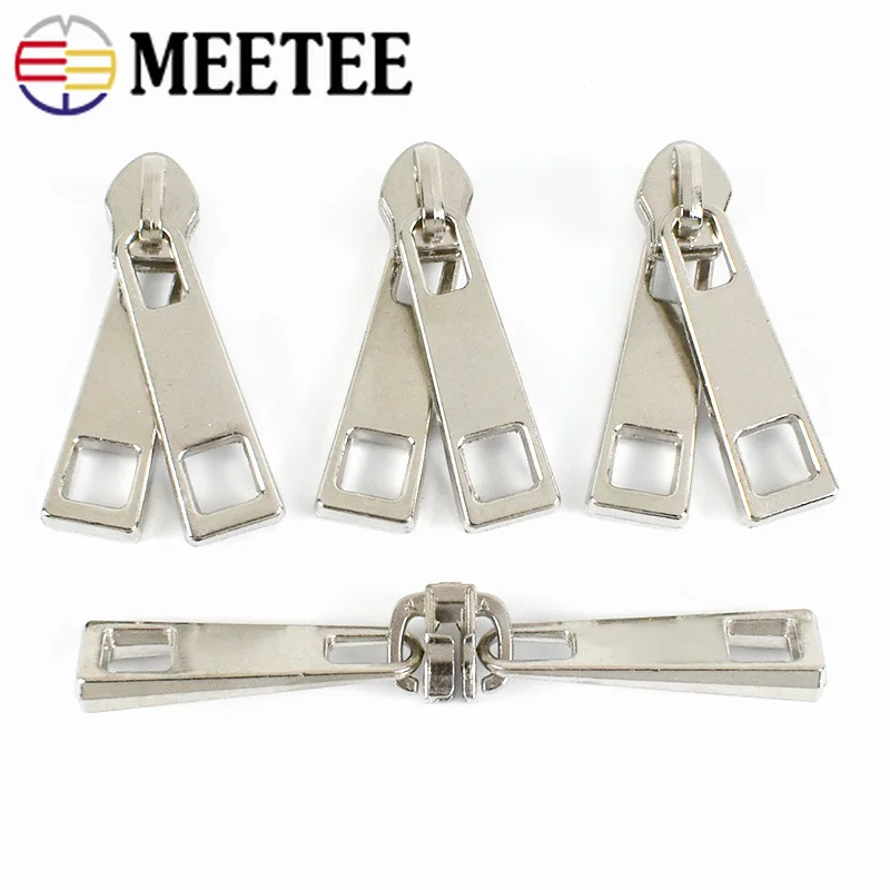 

5/10/20Pcs 5# Nylon Zipper Puller Double Sided Zippers Closures Zip Head for Garment Tent Bag Luggage Repair Sewing Accessories