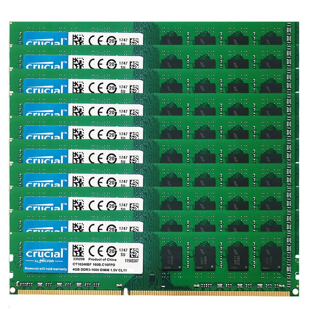 

10PCS DDR4 DDR3 Ram 4GB 8GB 16G Desktop Memoria 1600 1066 1333 PC3 12800 10600 8500 240Pin UDIMM Memory Ddr3 RAM