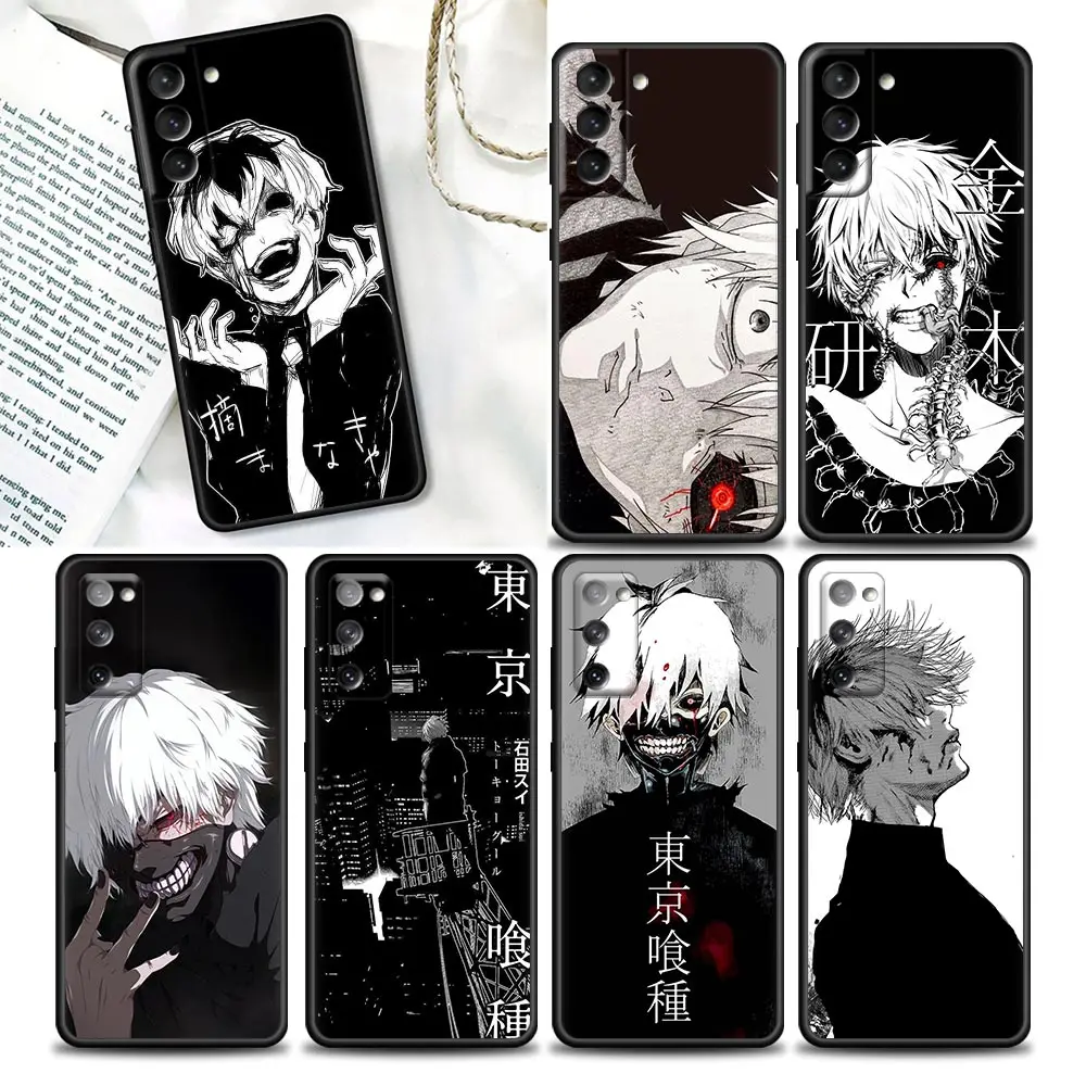 

Japanese anime Tokyo Ghoul Japan Suave Phone Case For Samsung Galaxy S20 S21 FE S10 S9 S8 S22 Plus Ultra 5G Lite Case Soft Cover