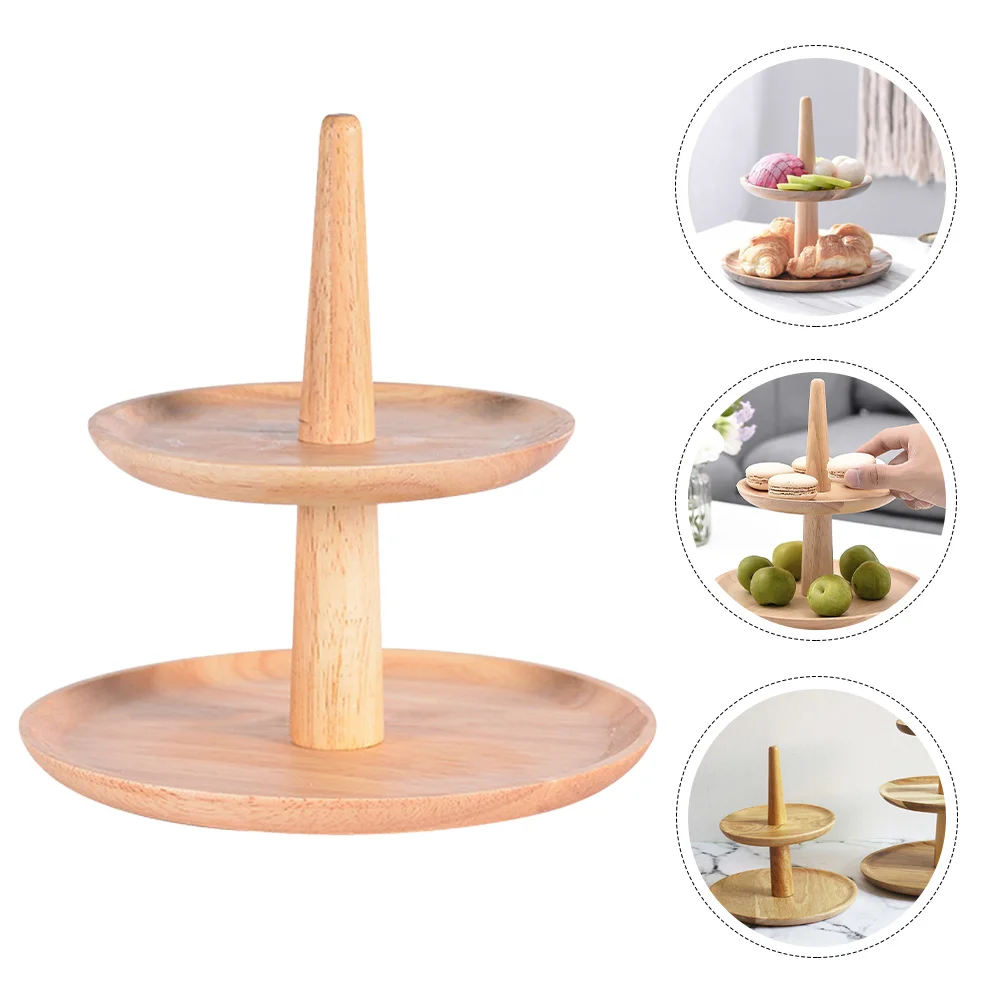 

Wedding Decorative Desktop Rustic Wooden Tiered Stand Tier Tray Serving Stand Two Tier Tray Wooden Cupcake Stand