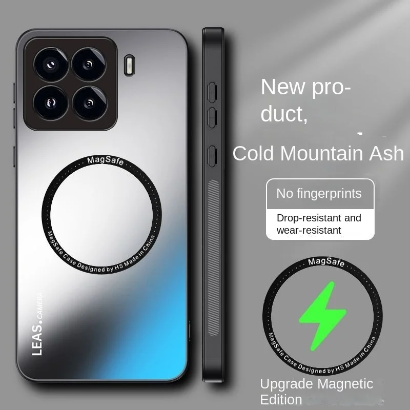 Магнитный чехол для Xiaomi 15 Pro Mi 14 14T Magsafe с беспроводной зарядкой матовый AG морозная