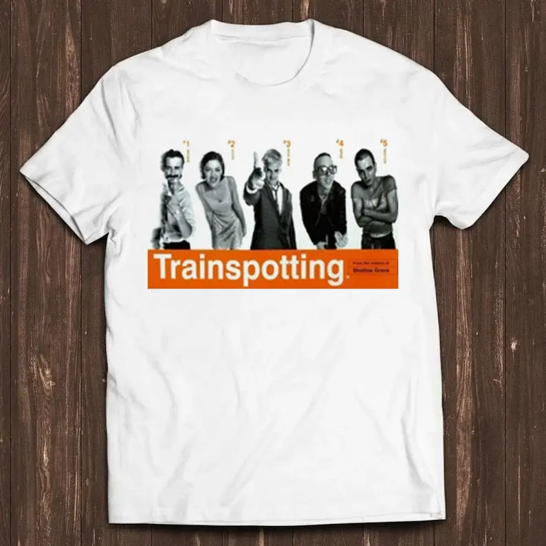 Фото Футболка Trainspotting, культовая футболка 90-х годов из фильма в стиле ретро, крутая подарочная футболка C245 №1