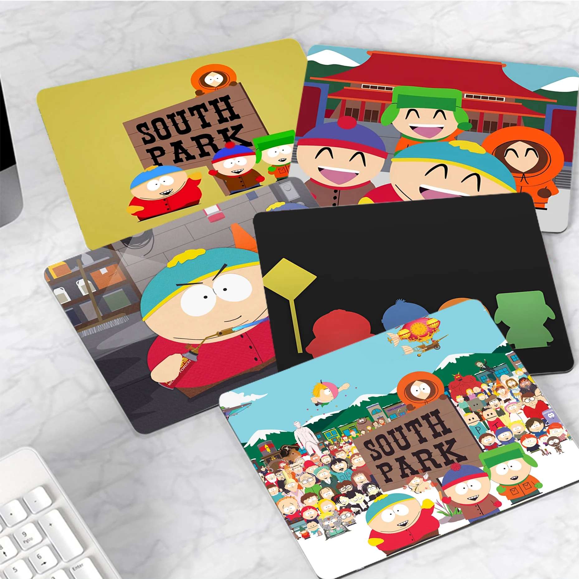 

S-south Cartoon Parks Mousepad Anti-Slip Keyboard Mat Table Mat Students Gabinete PC Gamer Desktop Mouse Pad For Teen Bedroom