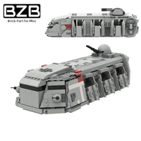 bzb moc star series empire empire clone soldier transporter creative battleship building block kids toys diy best gift