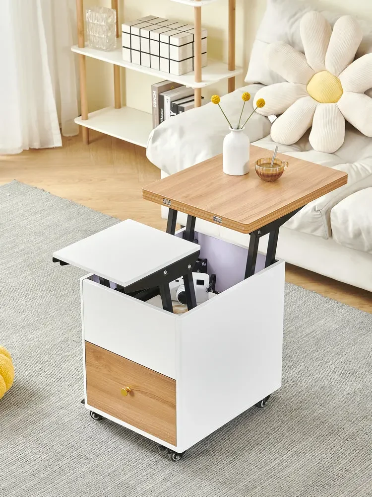 Небольшой переносной подъемный мини-столик для хранения с телескопическим и