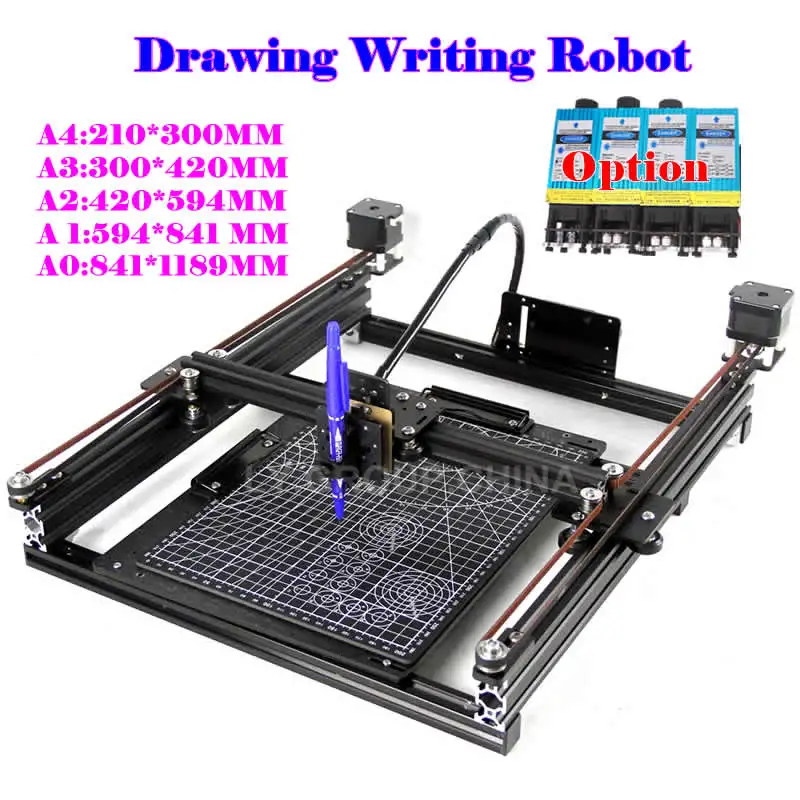 

A0 A1 A2 A3 A4 Belt Pulley Pen Drawing Robot Lettering Machine XY-plotter for Sketch Writing EBB Motherboard Support Laser