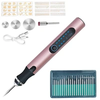 jewelry glass hand tool electric engraving pen multifunctional drill stone led indicator usb rechargeable mini portable cordless