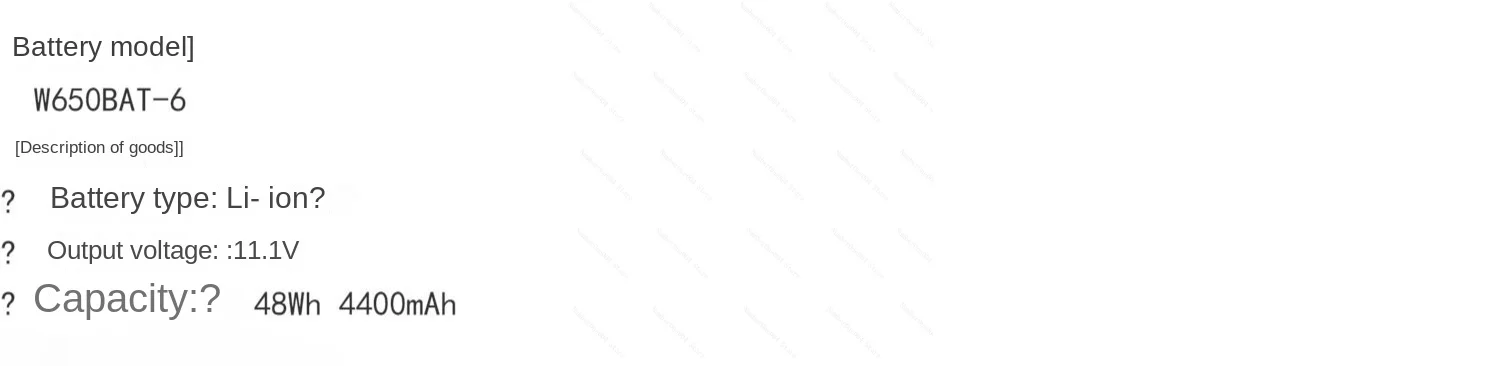 Подходит для аккумулятора ноутбука K650D K610C K590C K670D W650BAT-6