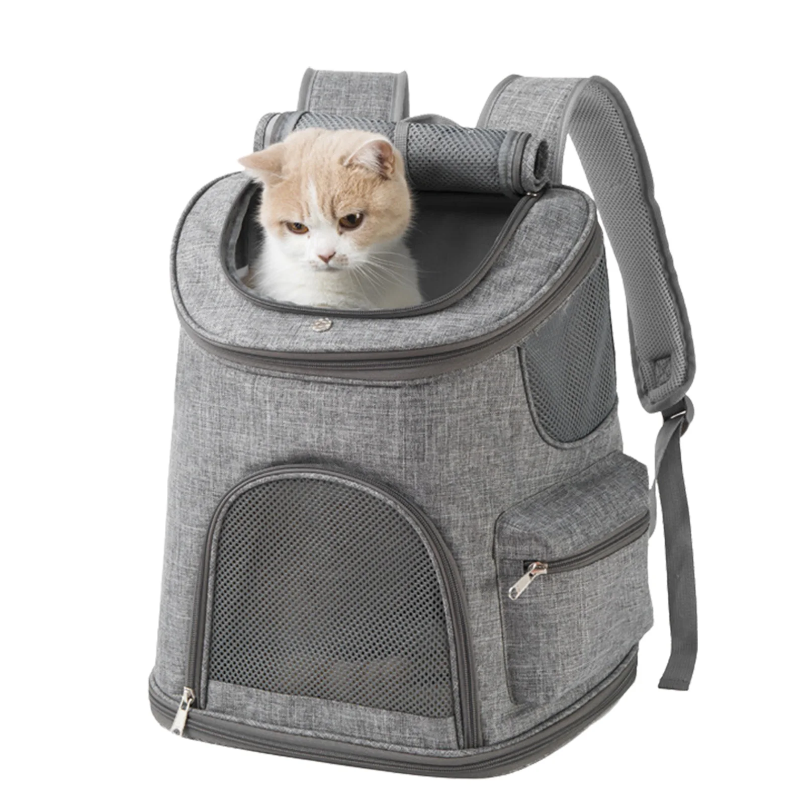 

Pet Carrier Backpack Foldable Portable Carrier With Internal Safety Belt Collapsible Travel Cat Box With Internal Safety Belt