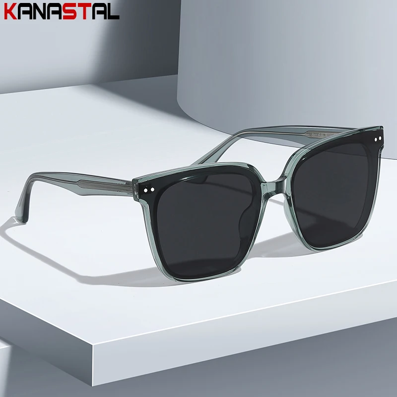 Женские поляризационные солнцезащитные очки мужские UV375 TR90 квадратные в оправе