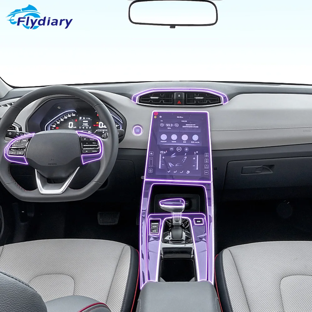 

For Hyundai IX25 2020-2023 Car interior Center console transparent TPU Paint protective film Anti scratch sticker LCD screen PPF