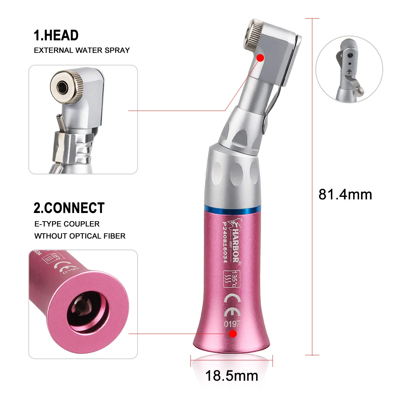 Комплект стоматологических наконечников воздушная турбина E-типа 2/4 отверстия