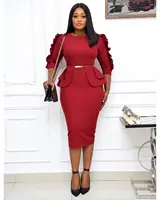 Women's professional office skirt temperament commuter Europe and the United States Africa plus size dress mom