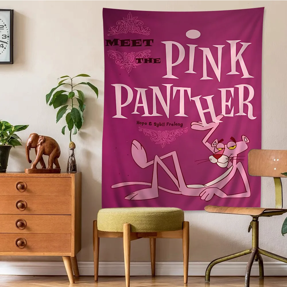 P-Pink-Pantheres мультяшный гобелен для гостиной домашний декор в общежитии INS