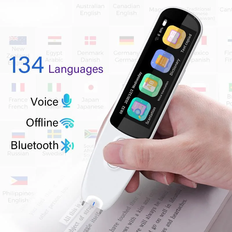 

Портативный Умный переводчик, ручка-переводчик с функцией сканирования голоса и текста в реальном времени, переводчик с 134 языками для бизнеса, путешествий за рубежом