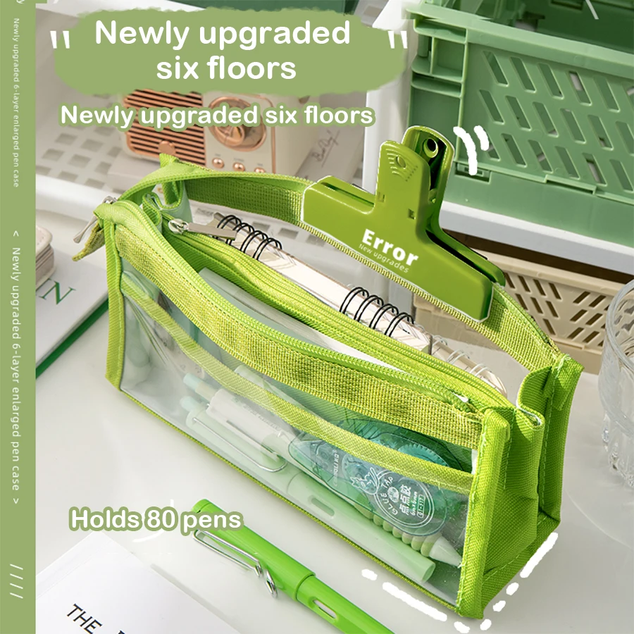 Case Pvc Pen Bag Waterproof Pencl Box Simple Japanese Stationery Bag School Supplies