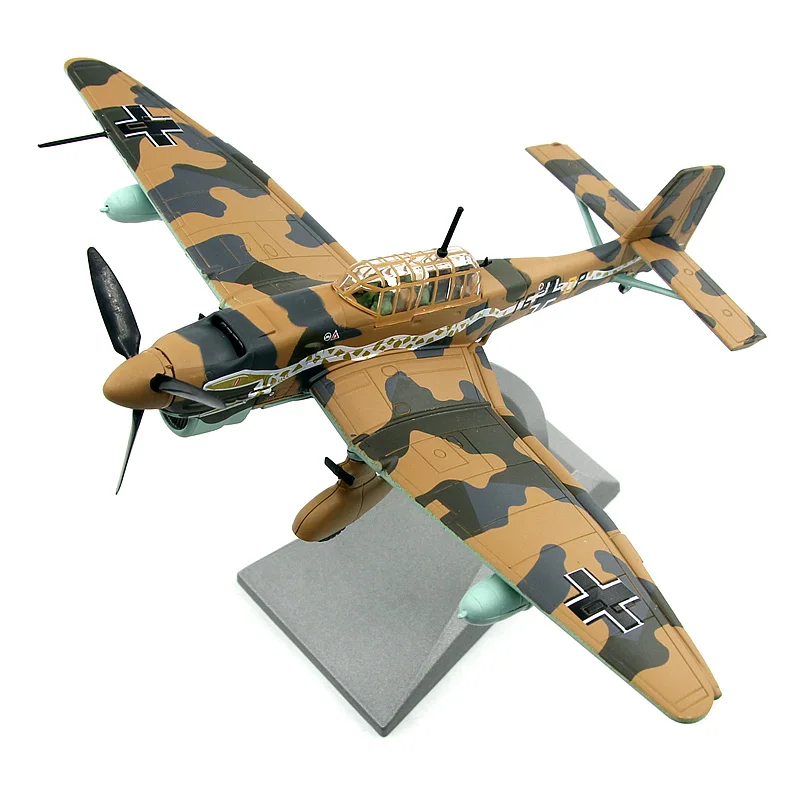 

1:72 1/72 Scale German Junkers Stuka JU-87 JU87 Bomber Fighter Diecast Metal Plane Aircraft Model Children Toy