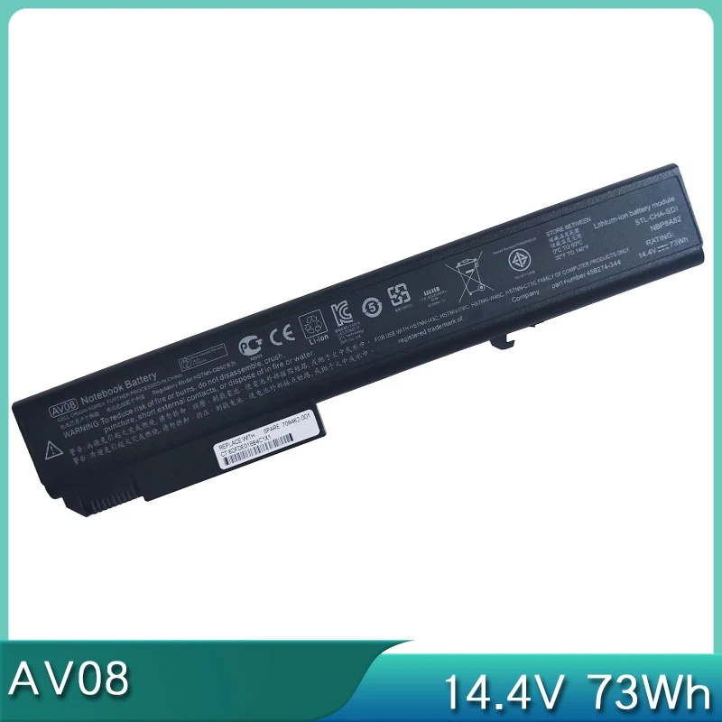 AV08 AV08XL 14 4 В 73 Втч аккумулятор для HP EliteBook 8530p 8530w 8540p 8540w 8730p 8730w 8740w ProBook 6545b HSTNN-OB60 LB60 XB60