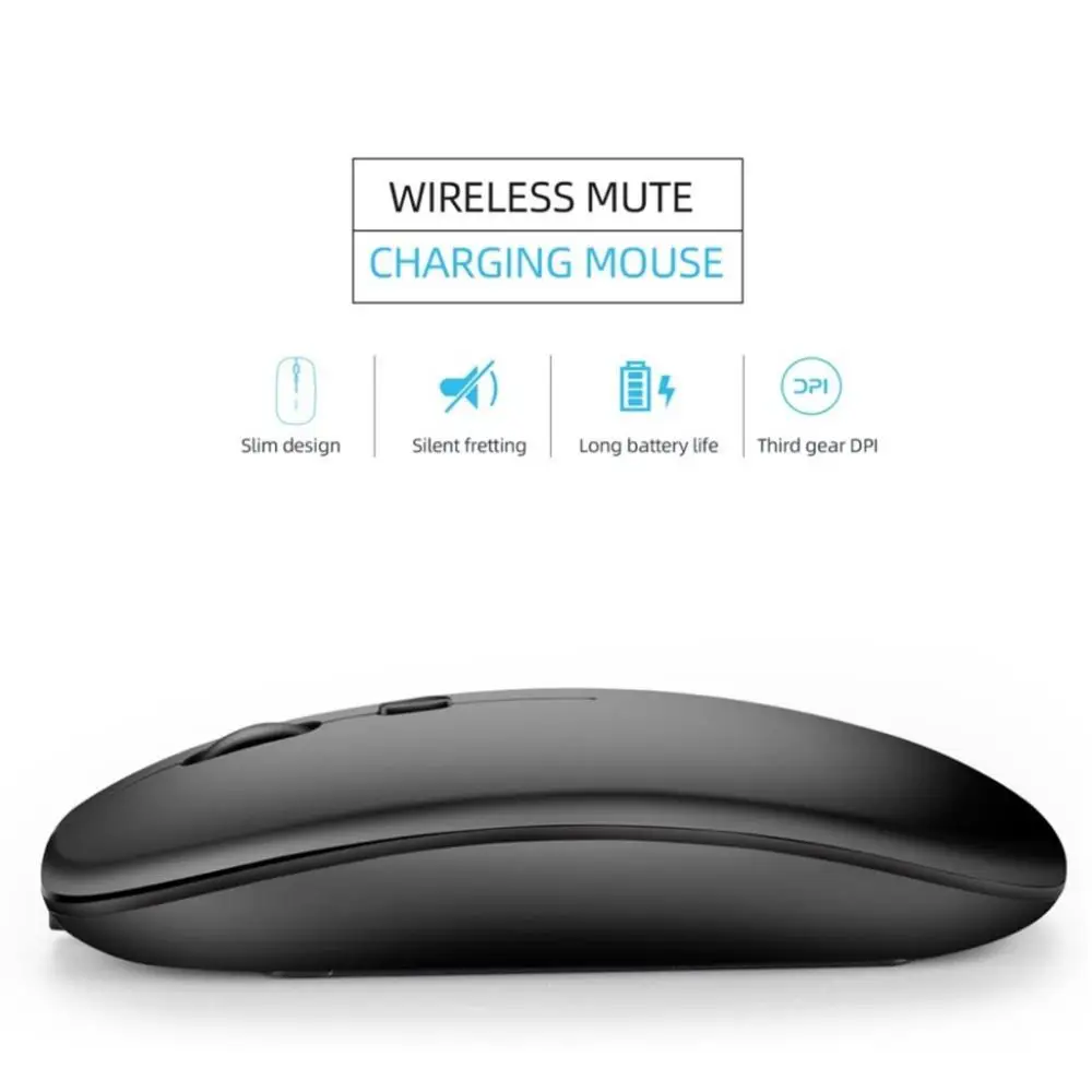 rechargeable wireless mouse bluetooth gamer mause ergonomic mini mice silent dual mode usb gaming mouse for pc laptop computer free global shipping