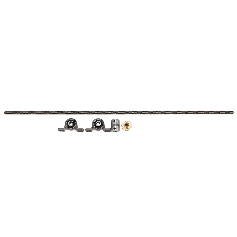 T8 8mm 500mm Lead Screw Rod with Nut Pillow Block Mounted CNC Set For 3D Printer | Parts & Accessories