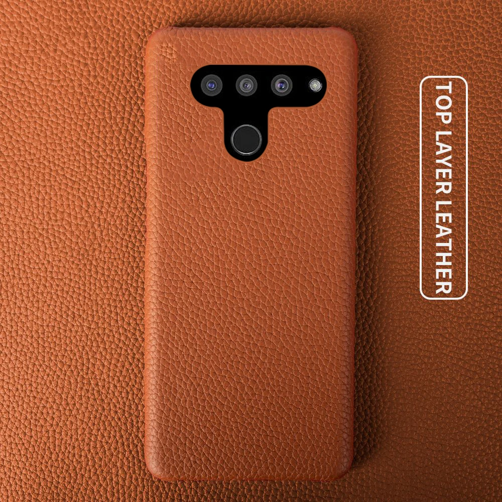 

Leather cowhide phone Cases For LG G3 G4 G5 G6 G7 G8Thinq G7 Fit Stylo 7 6 5 4 3 V60 ThinQ v50s v40 v30 v20 Back cover cases