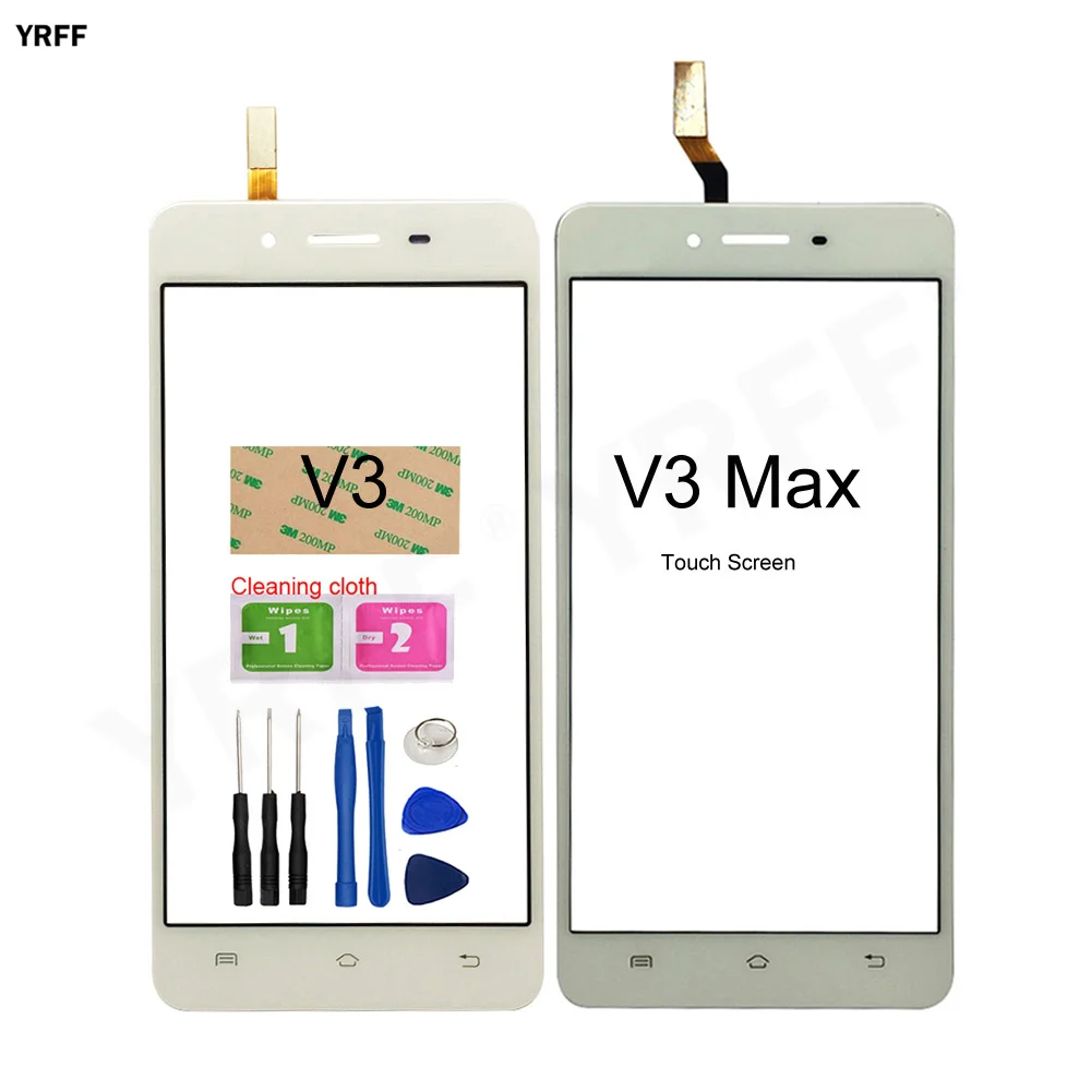 

Сенсорная панель для Vivo V3 Max, сенсорный экран с дигитайзером 5,5 ''V3, передняя внешняя стеклянная сенсорная панель, запасные части в сборе