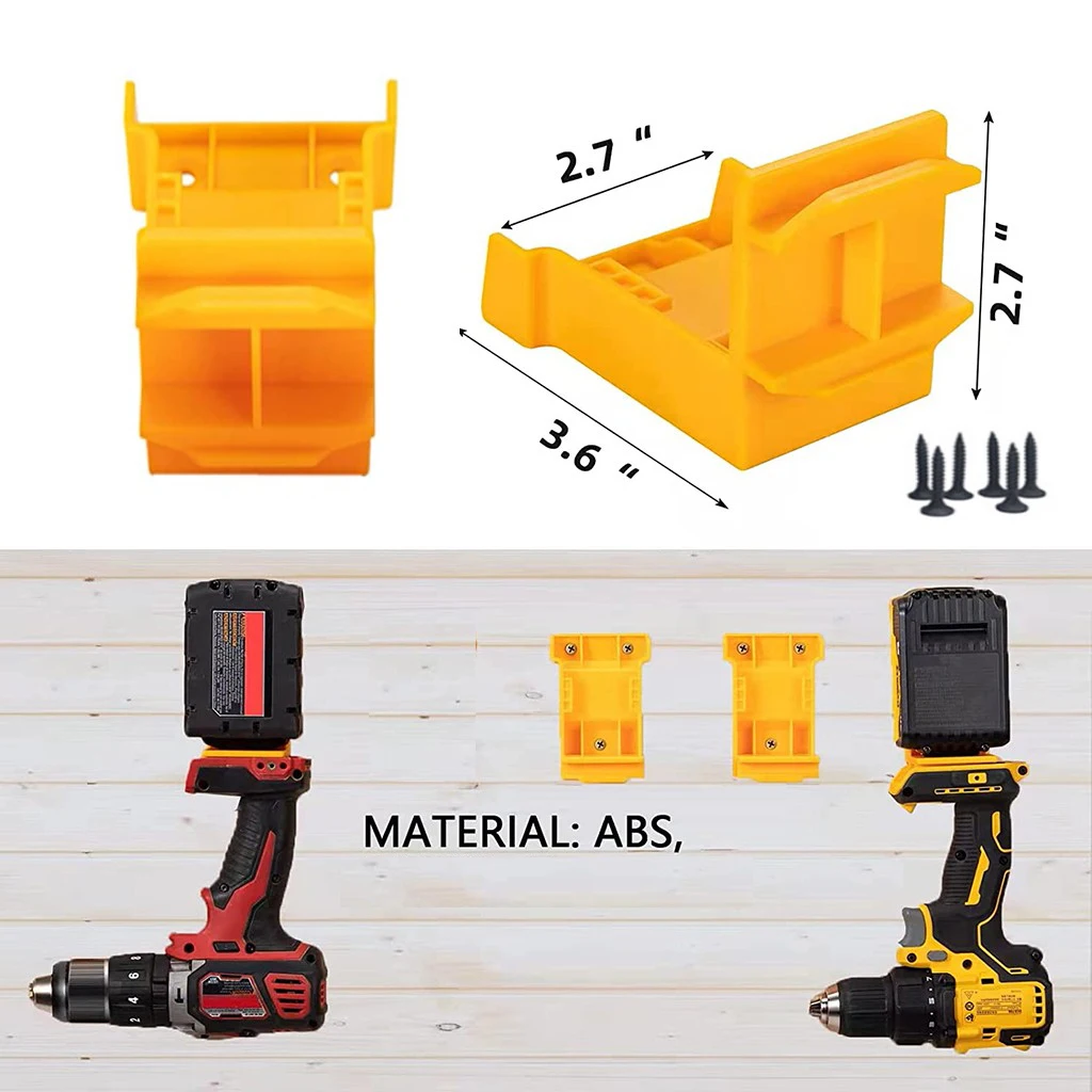 

Power Battery Mount Hanger Stand Fixed Seat Two-In-One Holder For Dewalt Series 18V 20V For Milwaukee M18 18V Electrical Tools