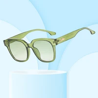fashion square sunglasses women rivets glasses retro leopard sunglass men luxury designer eyewear uv400 sun glass clear shades