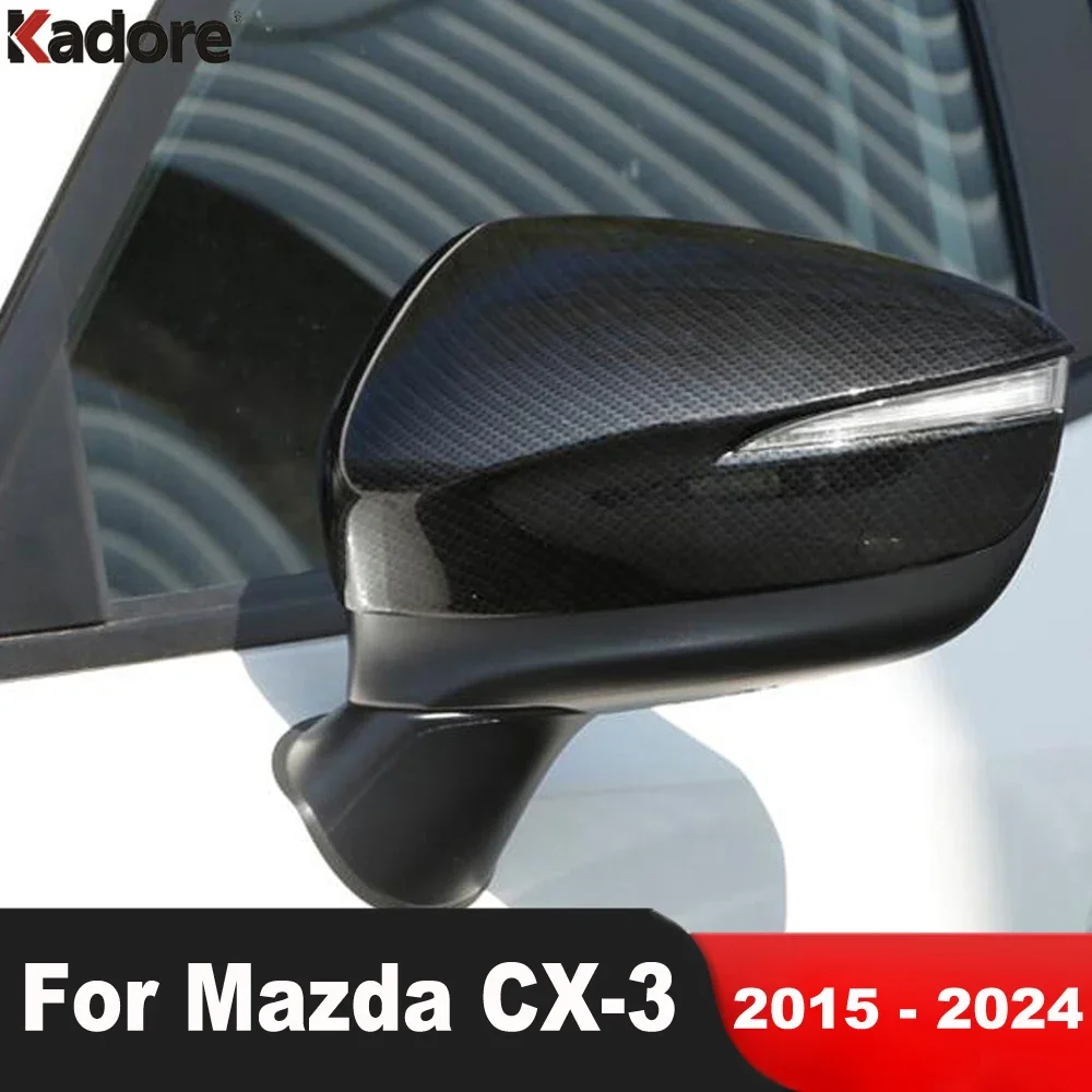 Для Mazda CX-3 CX3 2015-2020 2021 2022 2023 2024 крышка зеркала заднего вида из углеродного волокна