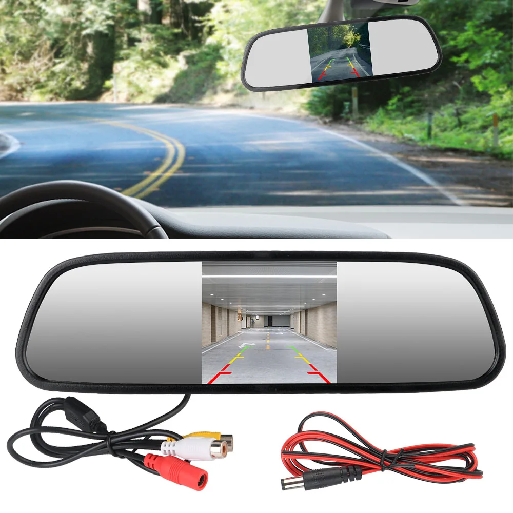 Универсальное Зеркало Заднего Вида С 5-дюймовым HD-монитором Помощь В Парковке