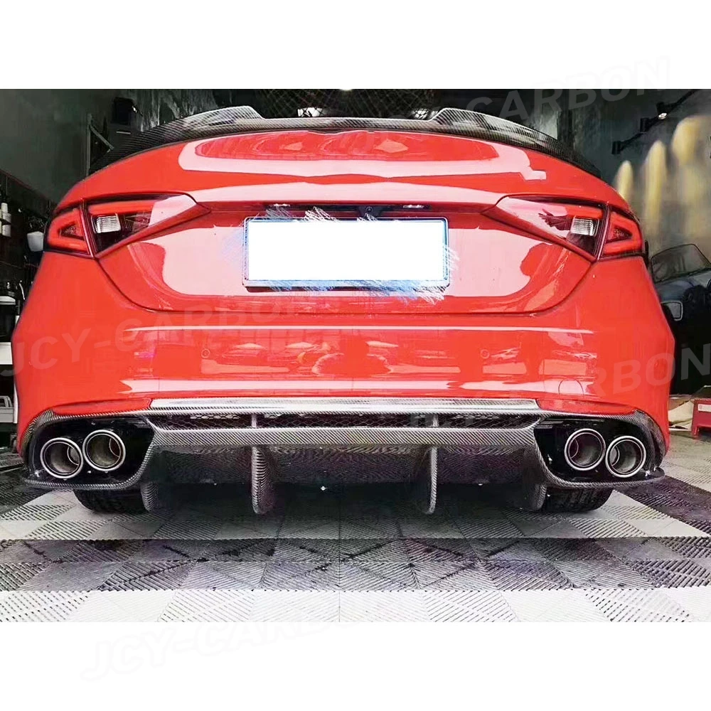 Задний диффузор из углеродного волокна для Alfa Romeo Giulia QV Style Standard 2017 2018 2019 2020 защита