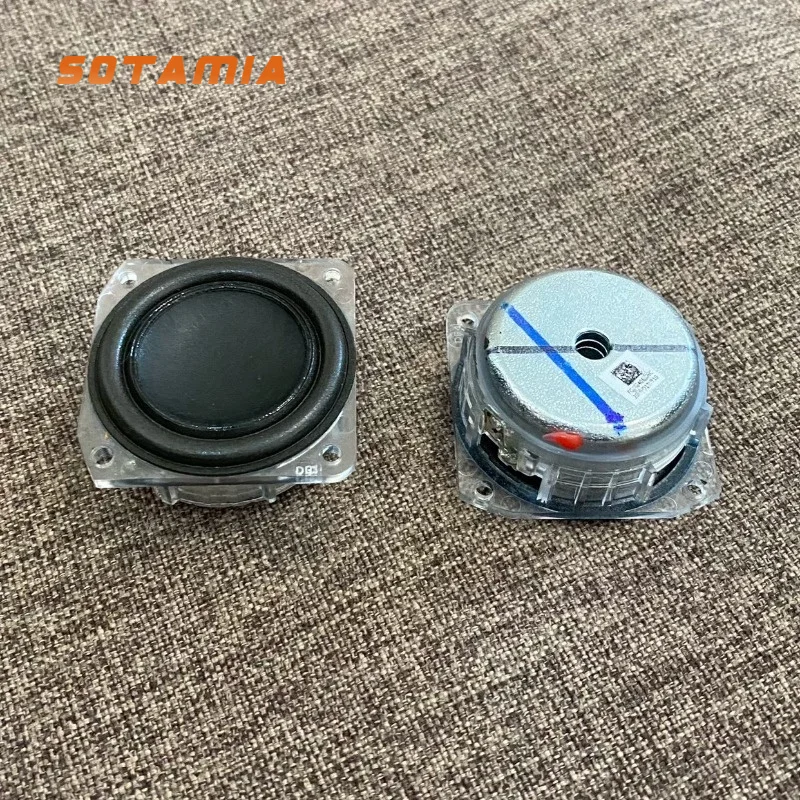 Фото SOTAMIA 2 шт. 1,5-дюймовый кристально прозрачный динамик HiFi с полным диапазоном частот, 4 Ом, 20 Вт, аудиодинамик для Bluetooth-колонок Harman. №1