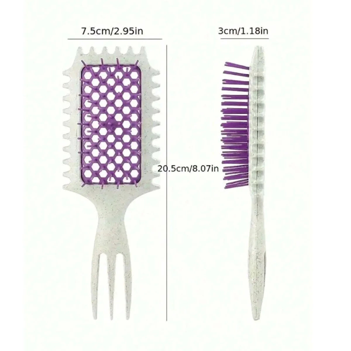 Пружинная расческа для завивки волос с треугольным хвостом массажная из