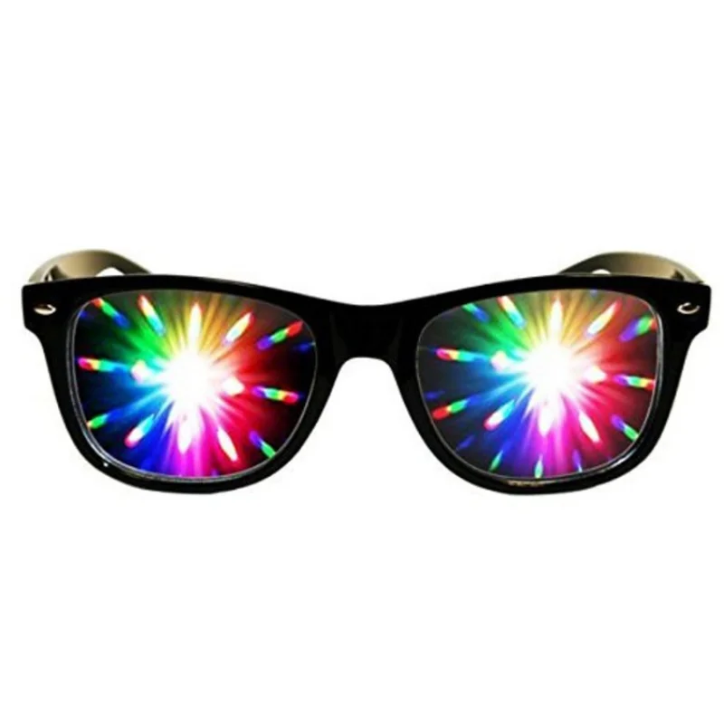 2021 New Premium Diffraction 3D Prism Raves Glasses Plastic For Fireworks Display Laser Shows Rainbow Gratings Eyewear