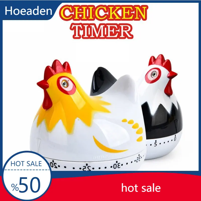 

Chicken Kitchen Timer Mechanical Rotating Alarm for Cooking Countdown Clock