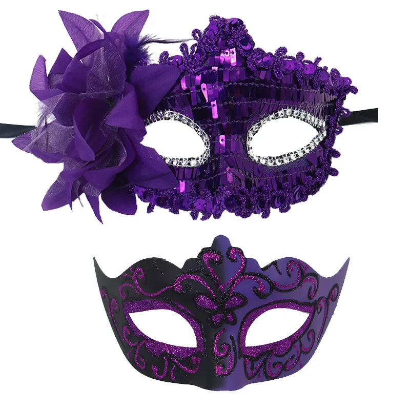 2 шт. пары золотые фиолетовые черные синие кружевные маски бабочка венецианская