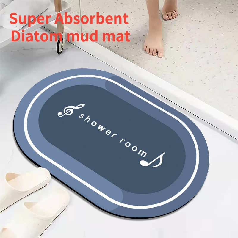 

Super Absorbent Diatom Mud Floor Mat Bathroom Non-slip Soft Pad Bathroom Absorbent Pad Kitchen Bedroom Dirty-resistant Floor Mat