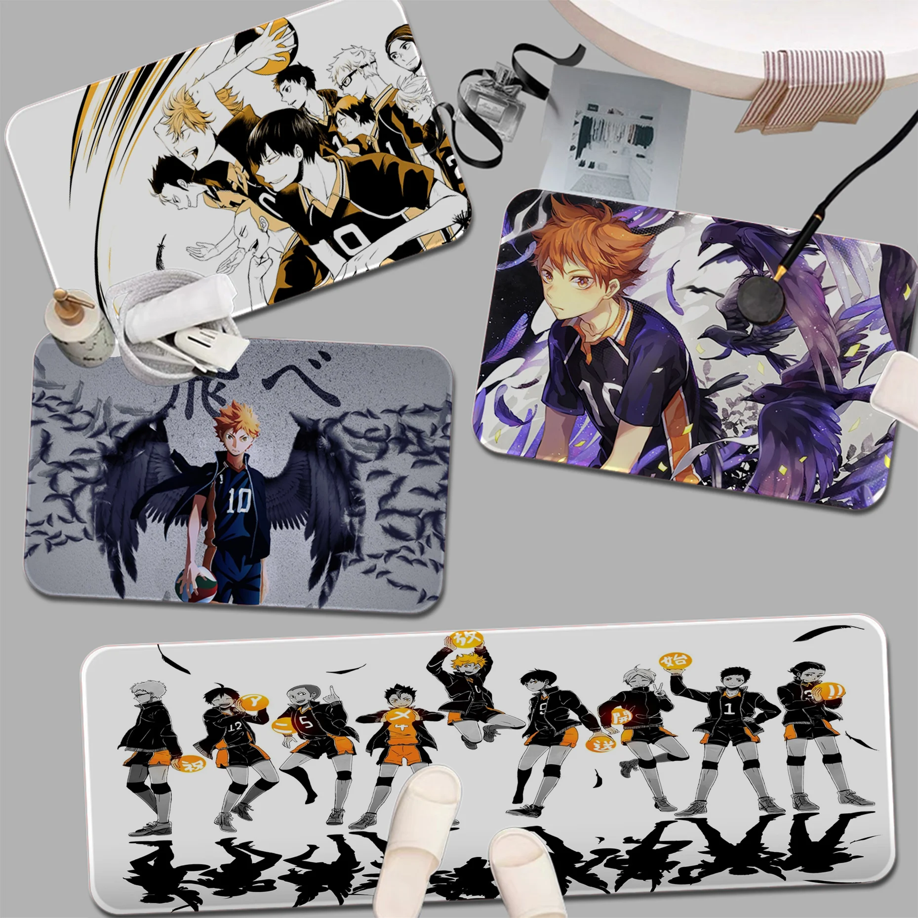 

Anime Haikyuu Entrance Door Mat Washable Non-Slip Living Room Sofa Chairs Area Mat Kitchen Bedside Area Rugs