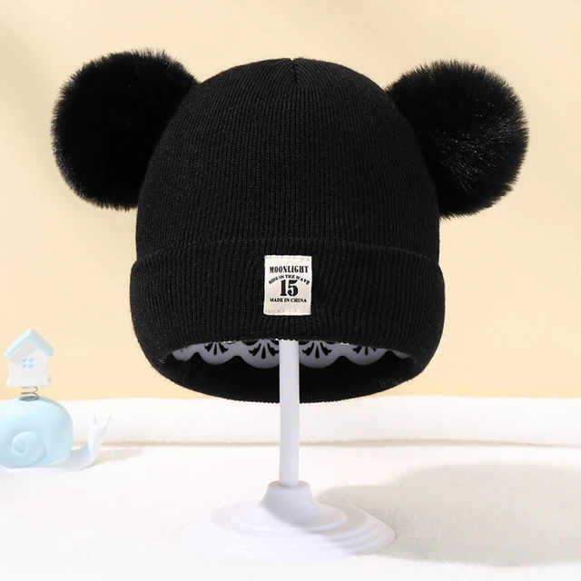 Baby Knitted Hat With Pom Pom 3