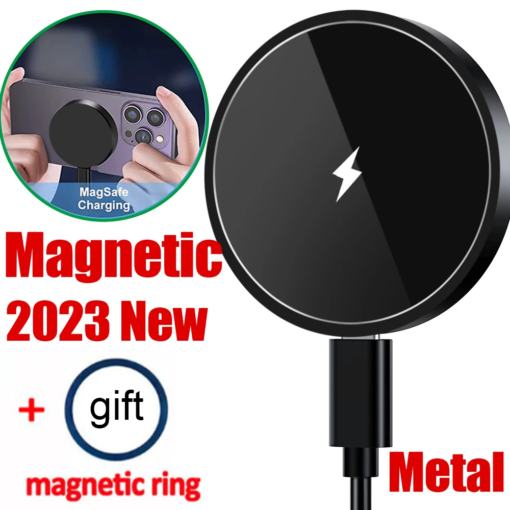 

Magnetic Wireless Charger For IPhone 14 13 12 11 X XR Pro Airpods Sumsang Xiaomi Huawei Portable Magsafe Fast Charging Pad
