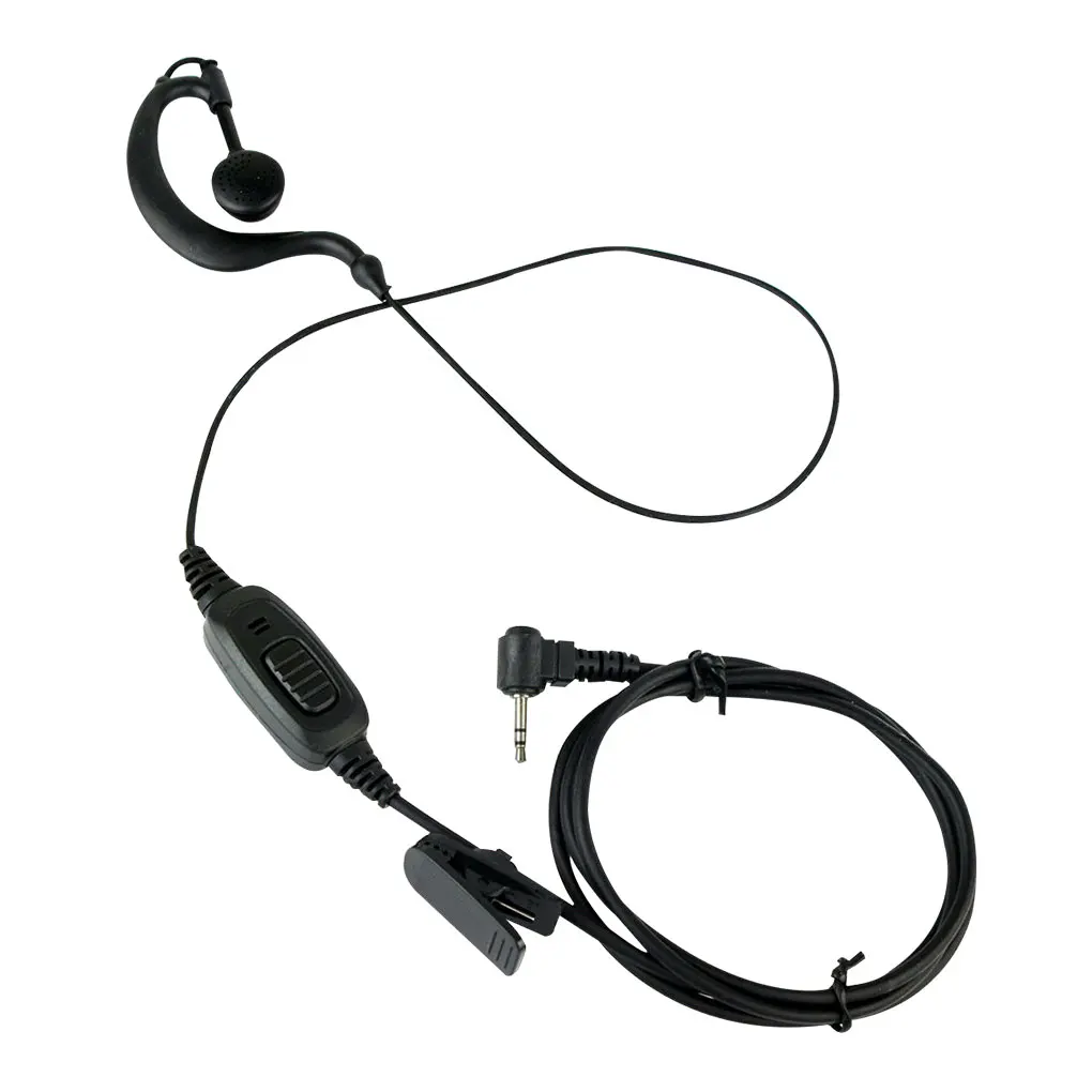 

1 Pin 2 5mm Walkie Talkie Earhook Earphone Button Operation Headphone Portable Headset with Mic Replacing Part