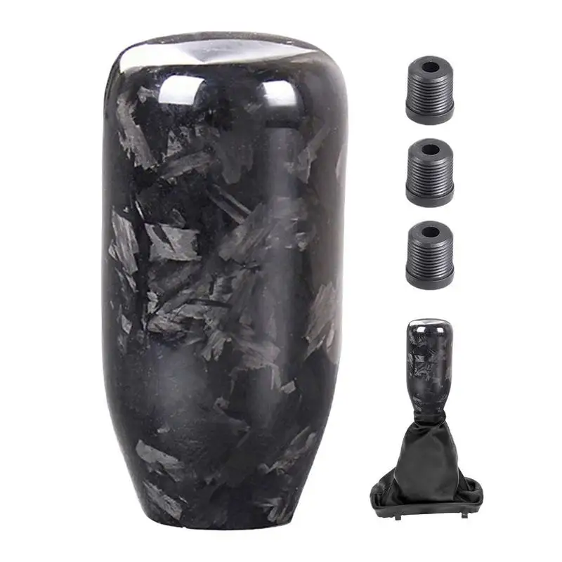 

Shift Knobs Gear Shifter Knobs With 3 Adapters General Modified Carbon Fiber Shift Lever Gear For Automobile Accessories